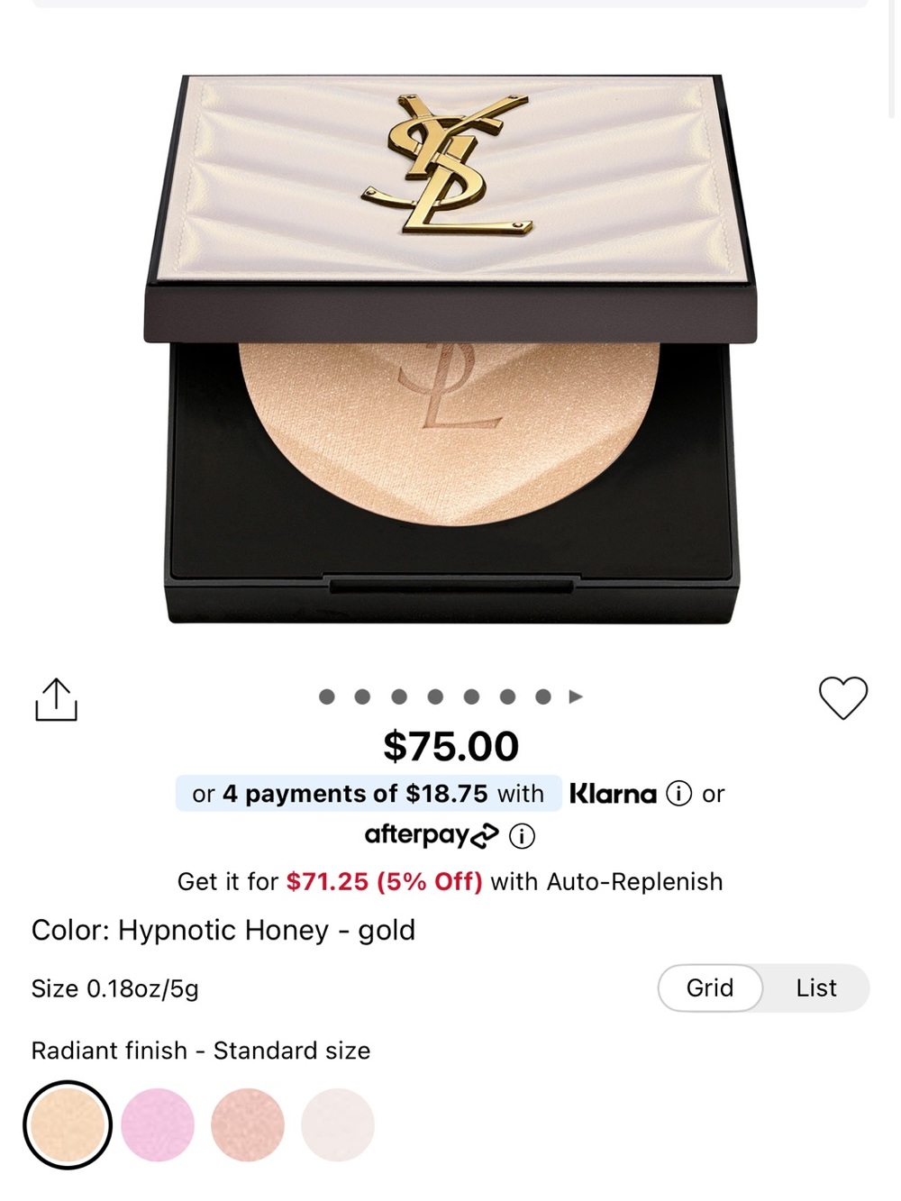 Yves Saint Laurent Shimmery Highlighter - Hypnotic Honey Gold